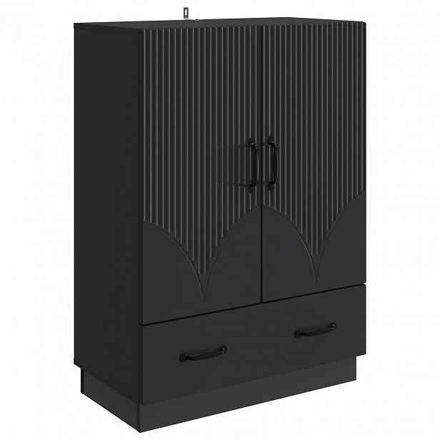 vidaXL Servírovací skříň Černá 66 x 34,5 x 92 cm Kompozitní dřevo