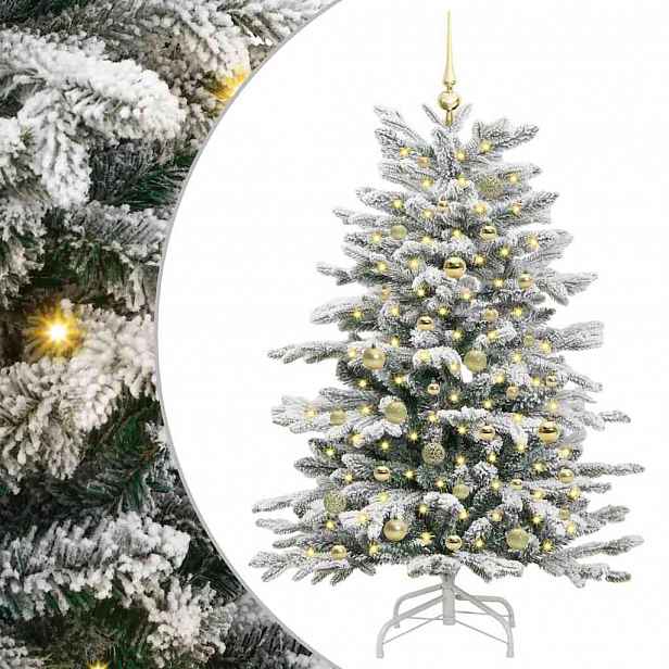 vidaXL Umělý Skládací Vánoční Strom Bílá 150 cm PE a PVC