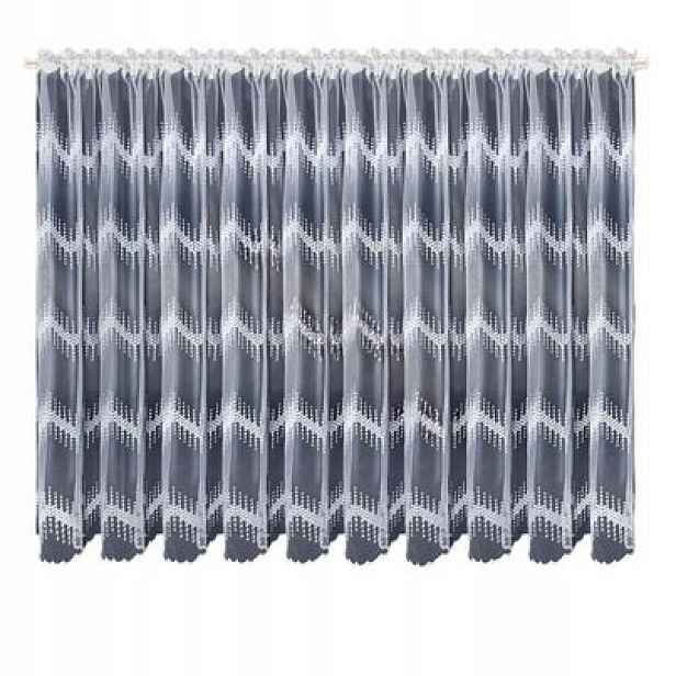 Bílá markýzová záclona s vyšívaným vzorem 400x150 cm, Bez Žehlení L105WB