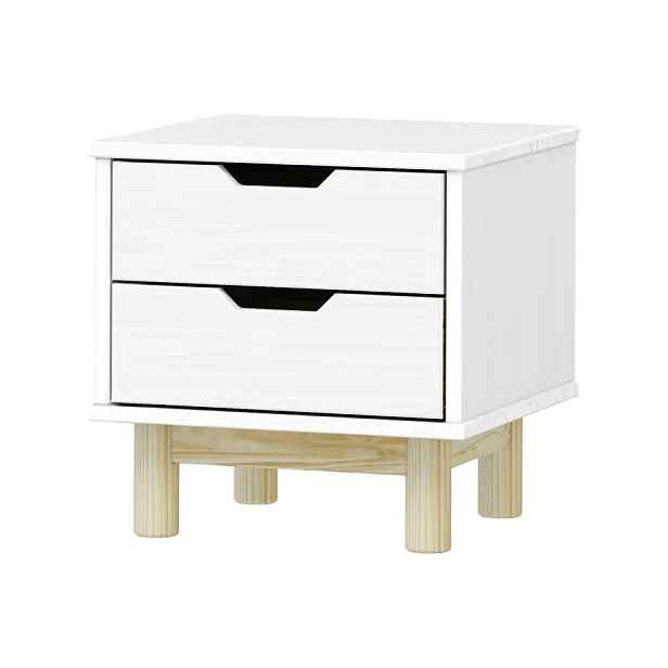 Idea Noční stolek 2 zásuvky BONITO 2 bílý lak