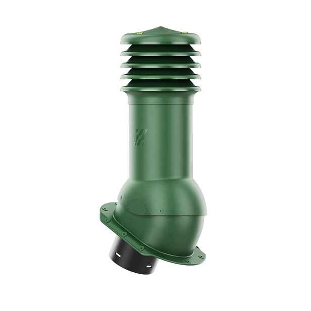 Větrací komín HiVent pro plechovou střešní krytinu, profil E, průměr 150 mm, zelený
