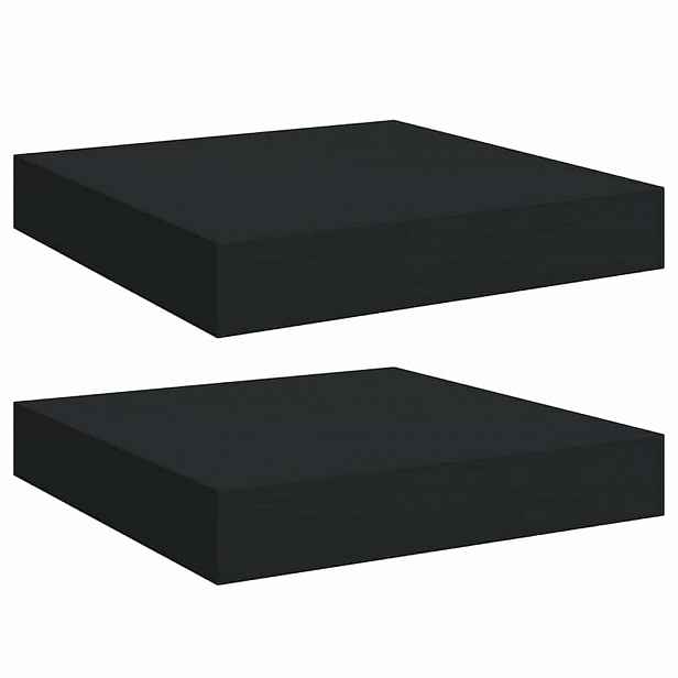 vidaXL Plovoucí nástěnné police 2 ks černé 23 x 23,5 x 3,8 cm MDF