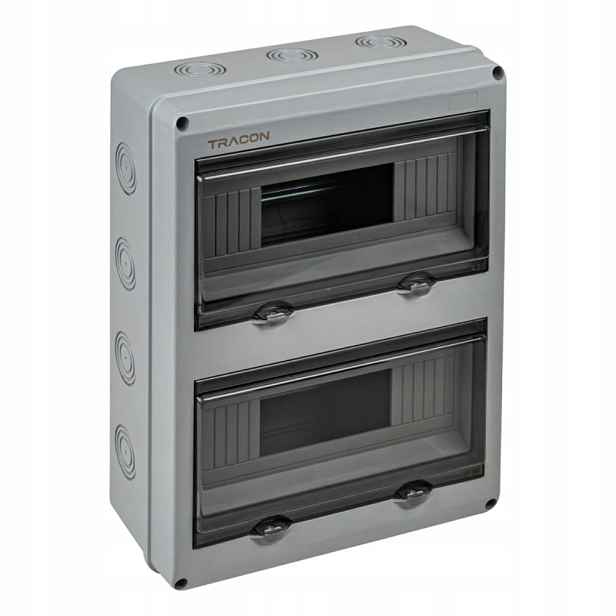 Nástěnný rozvaděč 2x12 (n/pe) IP65 1000 V Ac 1500 V DC Tracon