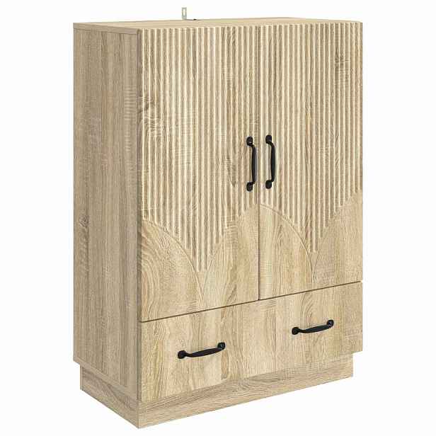 vidaXL Servírovací skříň Dub sonoma 66 x 34,5 x 92 cm Kompozitní dřevo