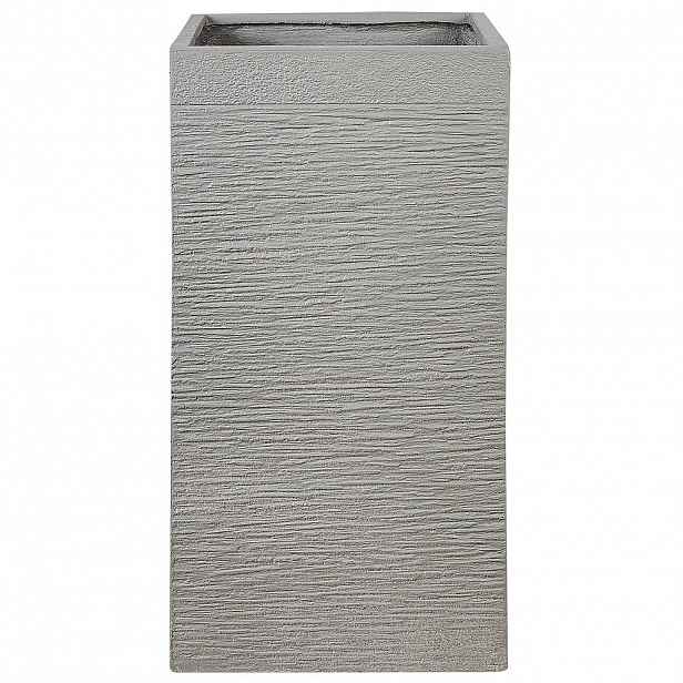 Beliani KVĚTINÁČ taupe čtvercový 40/40/77 cm Dion