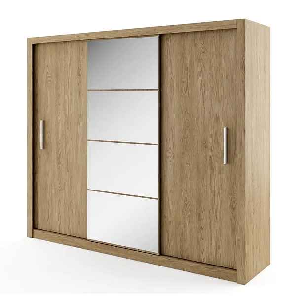 Casarredo Šatní skříň IDEA 01 dub shetland zrcadlo 250 cm