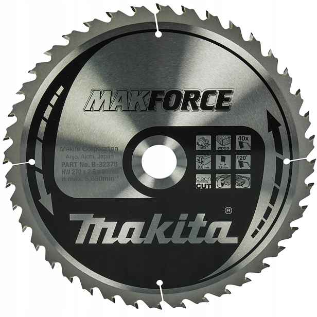 Makita B-32378 Kotoučová Pila Na Dřevo 270x30 40z