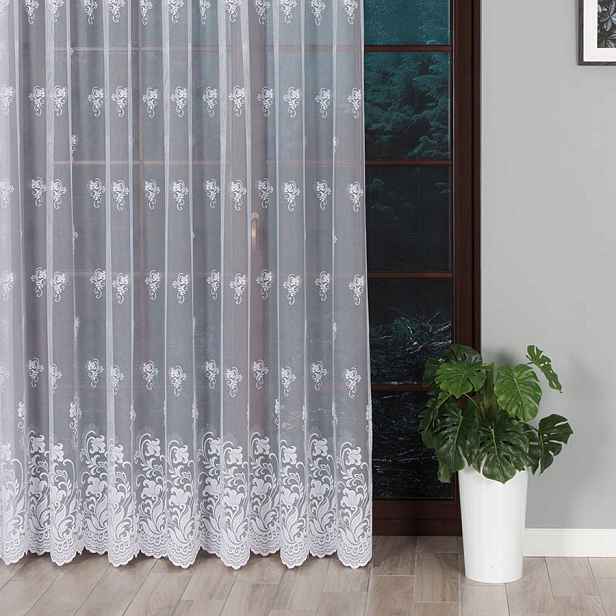 Mg Záclona žakárová 23400M Bílá 350x230cm Obšité Boky Šitá M