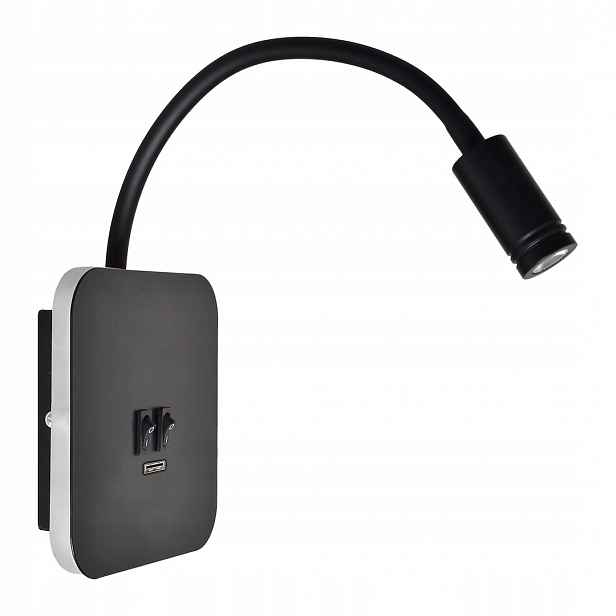 MiLAGRO Noční Lampa Base 8W+2W Black Závěsná lustrová lampa
