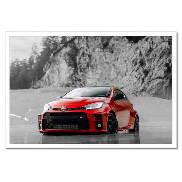 Plakáty v rámu 60x40 Červená Toyota Bw