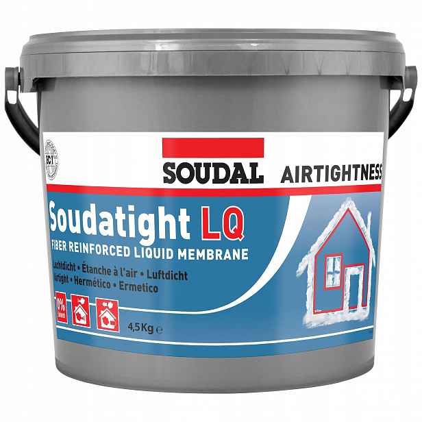 Soudal tekutá membrána Soudatight Lq Black 4,5 kg Vnitřní