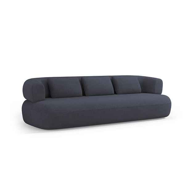 Tmavě modrá pohovka z textilie bouclé 226 cm Jenny – Micadoni