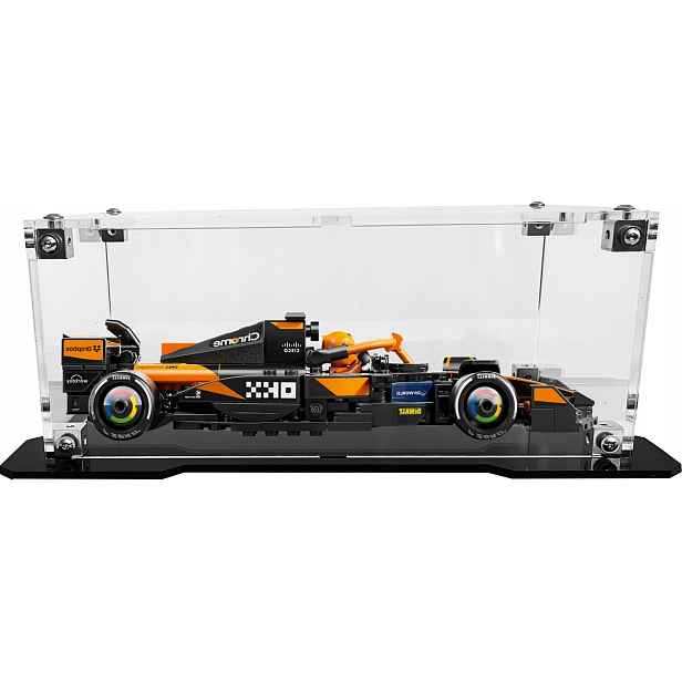 Vitrína s černou základnou pro stavebnici Lego 77251 Formule F1 McLaren Team MCL38