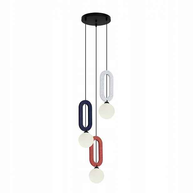 Závěsné svítidlo Masso Šedá Plst 3xG9 Moderní lampa do jídelny Italux