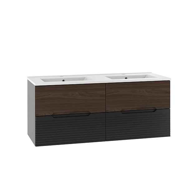 Petits-meubles DVOJUMYVADLO 120.6cm Sylla Černá a dřevěná