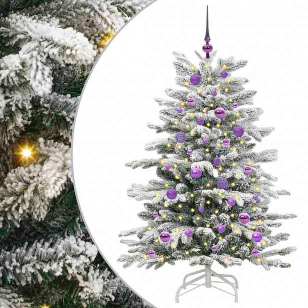 vidaXL Umělý Skládací Vánoční Strom Bílá 150 cm PE a PVC