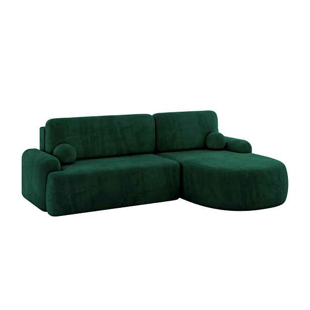 ALTDECOR ROHOVÁ SEDAČKA s funkcí spaní a úložným prostorem LIRA-L - 264x172x89 zelená