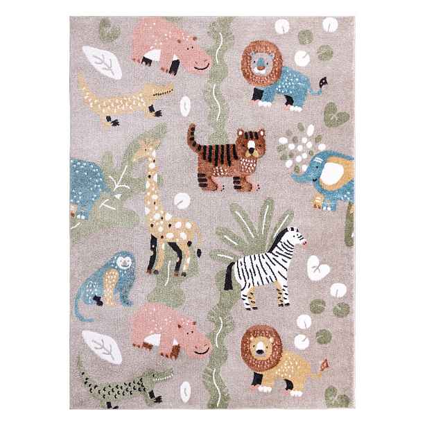Dětský kusový koberec Fun Africa beige, 120x170, vícebarevná, dětský pokoj, Dywany Łuszczów