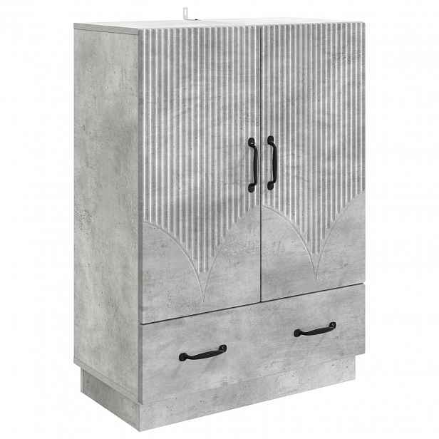 vidaXL Servírovací skříň se zásuvkou Betonově šedá 66 x 34,5 x 92 cm