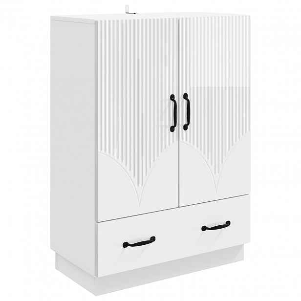 vidaXL Servírovací skříň Bílá s vysokým leskem 66 x 34,5 x 92 cm