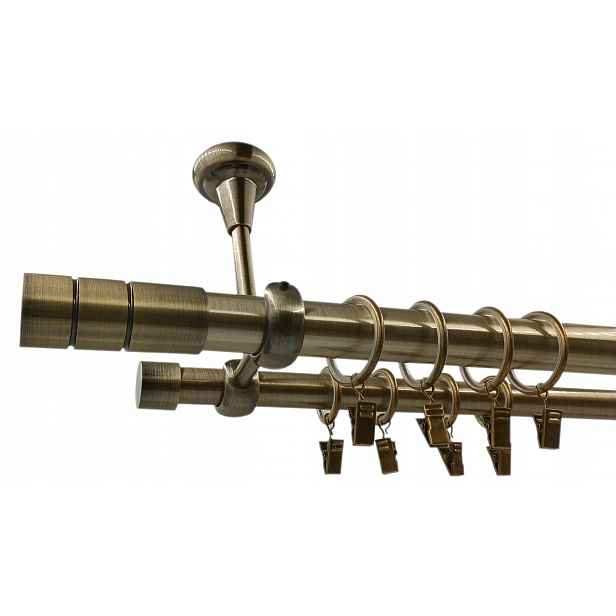 Garnýž 25+19 mm Zlato Antik 140 Válec