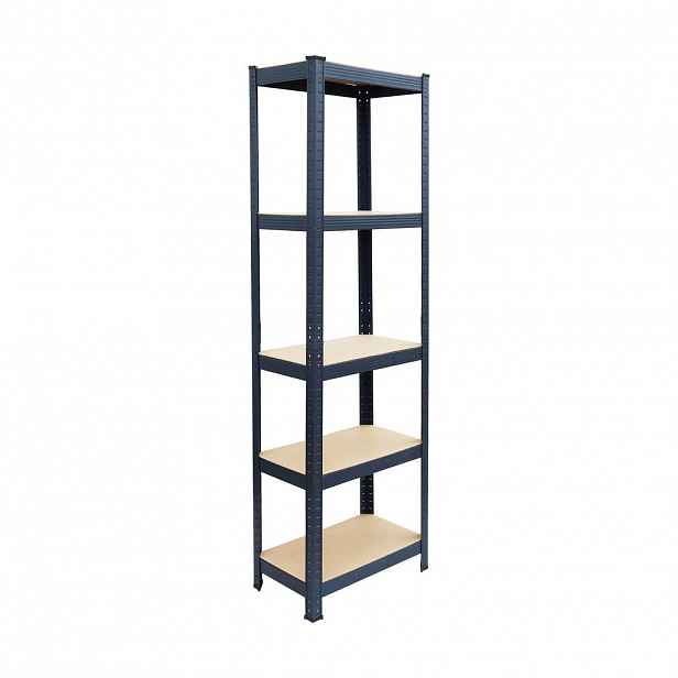 Relaxdays REGÁL Antracit kov těžkotonážní 5 polic 180 cm