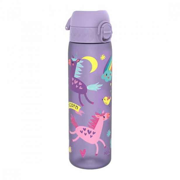 "Slim" dětská láhev na vodu, recyclon™, 500 ml, Periwinkle, Unicorns -