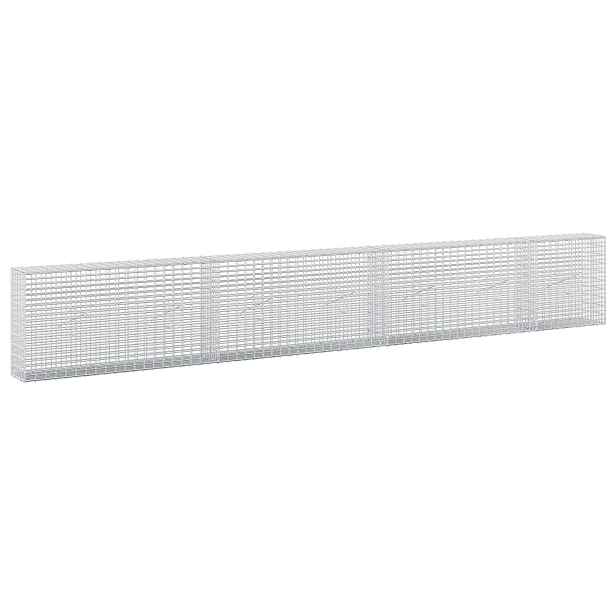 vidaXL Gabion s drátem 3,5 mm a síťkou 5x2,5 cm 350x20x50 cm