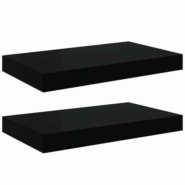vidaXL Plovoucí nástěnné police 2 ks černé 40 x 23,5 x 3,8 cm MDF