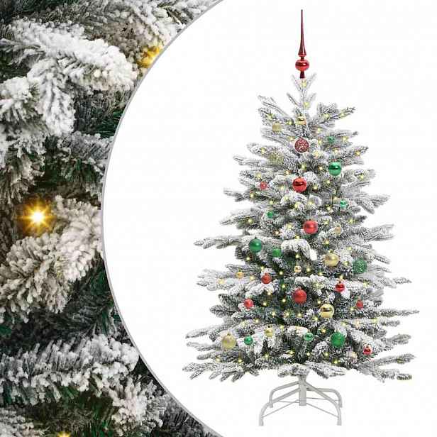 vidaXL Umělý Skládací Vánoční Strom Bílá 150 cm PE a PVC