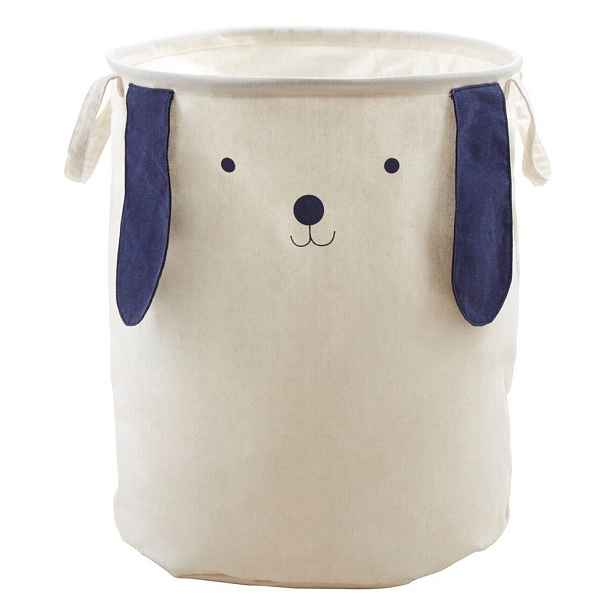Bílý látkový dětský koš na hračky ø 39x48 cm Mimo Dog Face – Premier Housewares