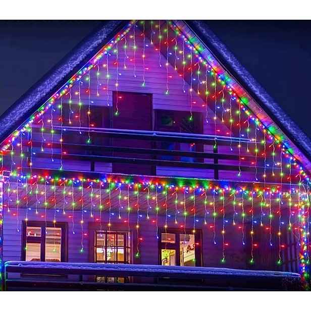 EcoNour Světelný řetěz s ledovými rampouchy pro venkovní použití, 500 Led diod