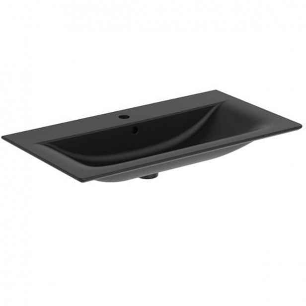 Nábytkové umyvadlo Ideal Standard Connect Air 84x46 cm silk black mat otvor pro baterii uprostřed E0279V3