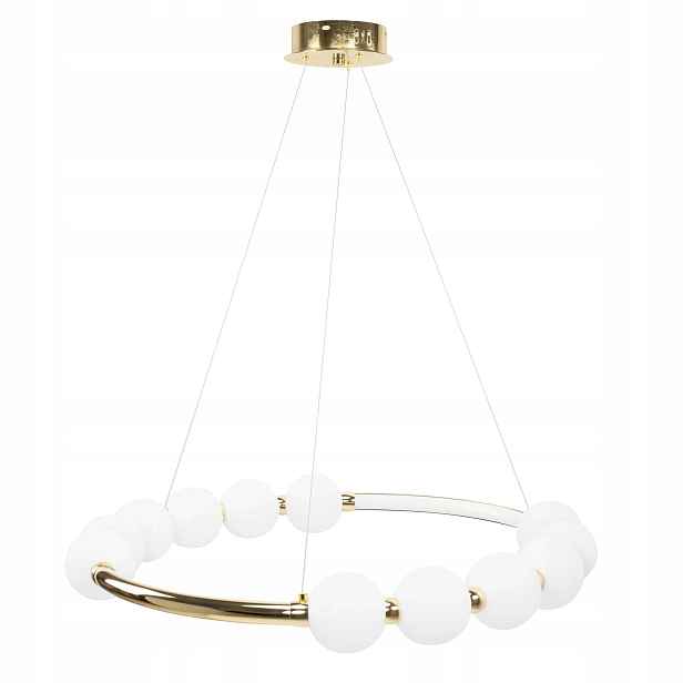 Závěsné Led svítidlo Lustr Zlatá Bílá Koule Moderní do Obývacího pokoje Toolight