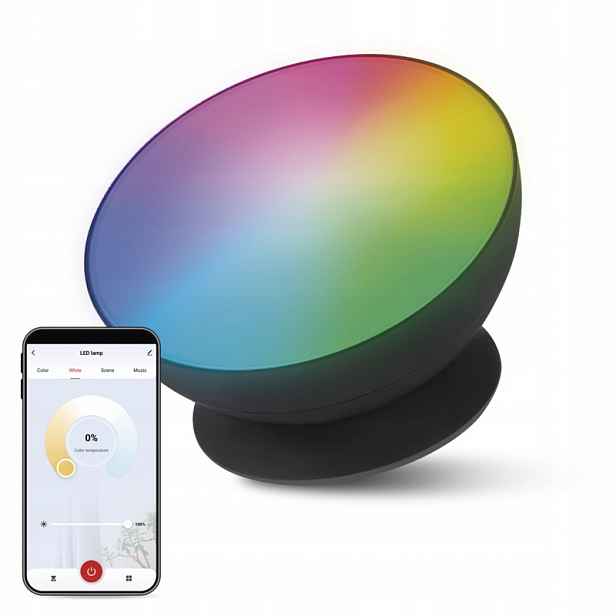 GoSmart Led ambientní lampa, černá, teplá bílá–studená bílá/ Rgb, WiFi