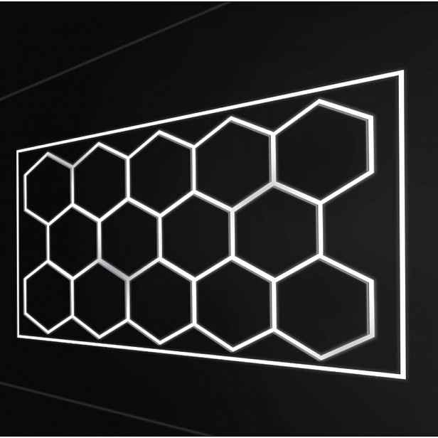 Led panel hexagon 14 394x229 Cm 399 W detailing studio auto silné moderní