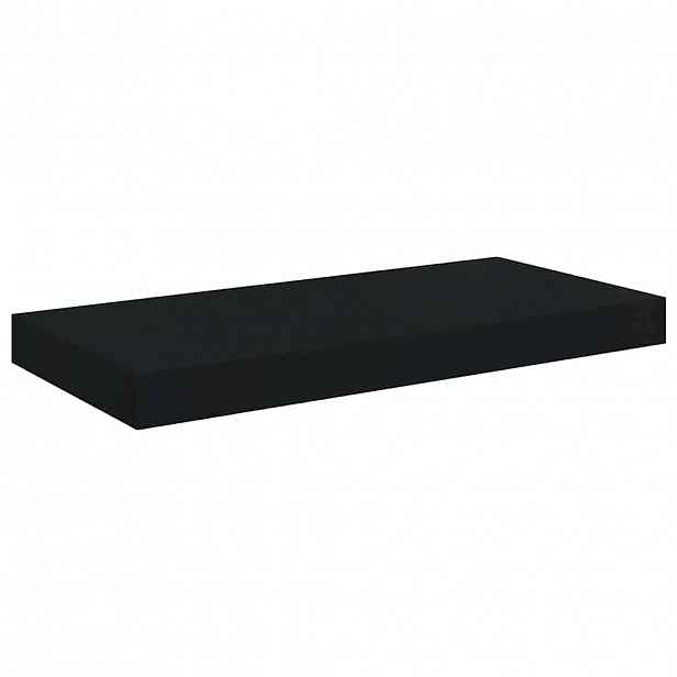 vidaXL Plovoucí nástěnná police černá 50 x 23,5 x 3,8 cm MDF