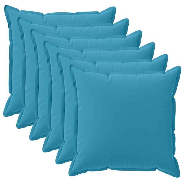 vidaXL Polštář s polštářem HOUTEN 6 ks Světle modrá Polyester
