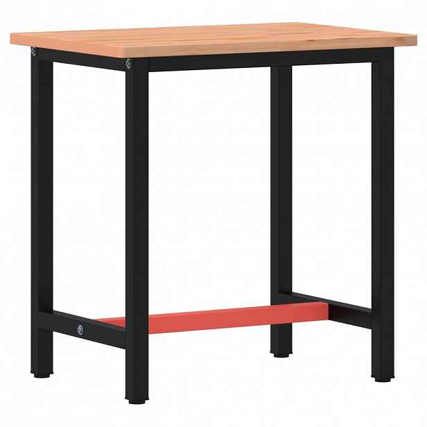 vidaXL Pracovní stůl 80 x 55 x 81,5 cm masivní bukové dřevo a kov