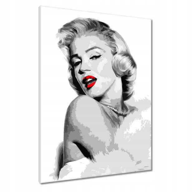 Obrazy 60x80 Marilyn červené rty