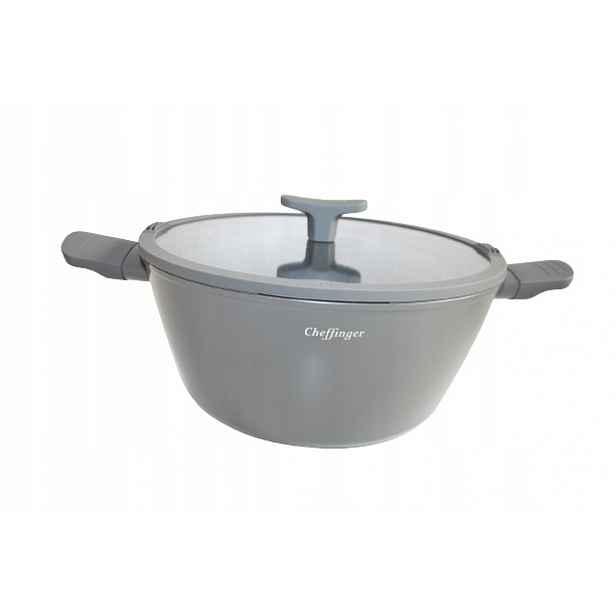 Hrnec 28 cm s víkem na cedění Cheffinger