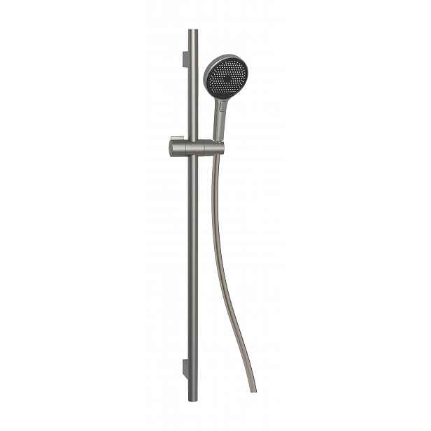 kielle Oudee - Set sprchové hlavice EcoSpare, tyče a hadice, gun metal 20402SE43