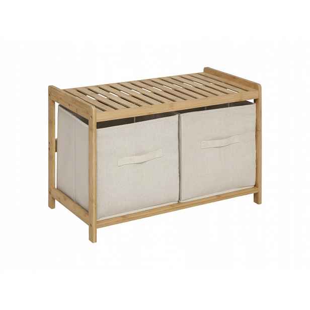 Lavice do koupelny Tidy Box, 2 úložné boxy, 66,8 x 44 x 35 cm