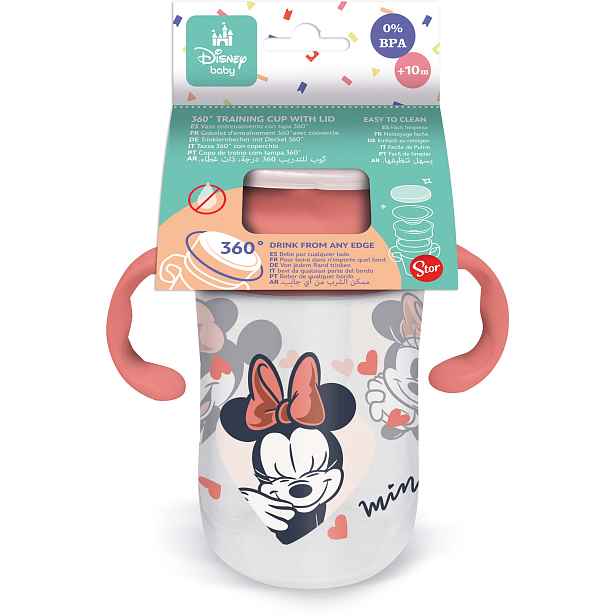STOR Trénovací hrnek s uchy 395ml MINNIE