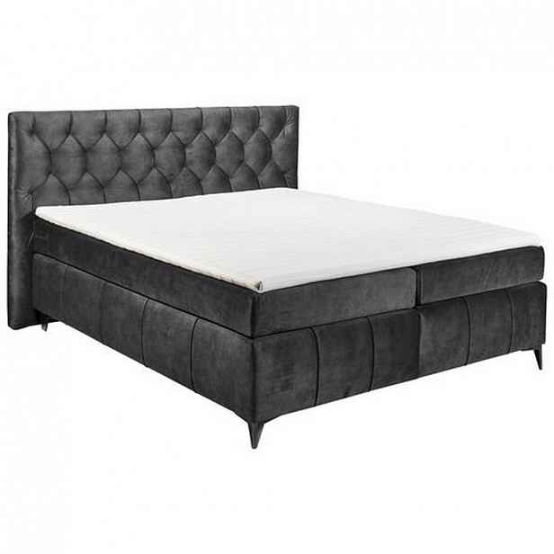 Postel Boxspring Pembroke, Antracit, 180x200cm