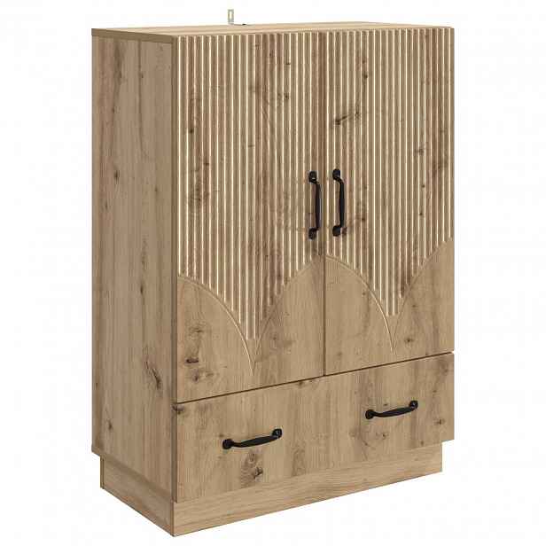 vidaXL Servírovací skříň Dub artisan 66 x 34,5 x 92 cm