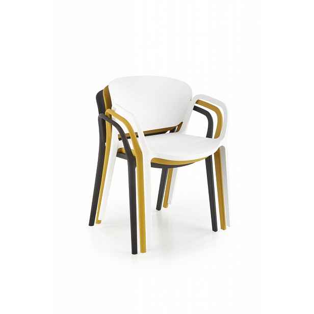 Stohovatelná jídelní židle K491 Halmar Bílá