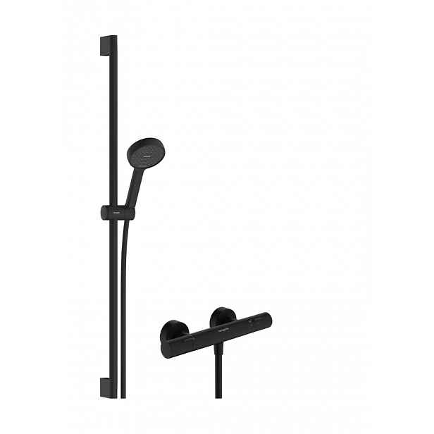 Hansgrohe Activera Select S - Sprchový set s termostatem, 2 proudy, EcoSmart, matná černá 28086670