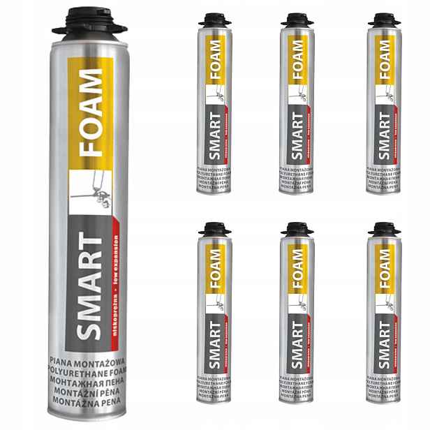 Montážní pěna pistolová Smart Wkręt-Met 750 ml nízkotlaká 6 kusů