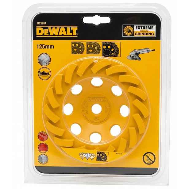 Diamantový hrncový brusný kotouč na betonu 125mm DeWalt